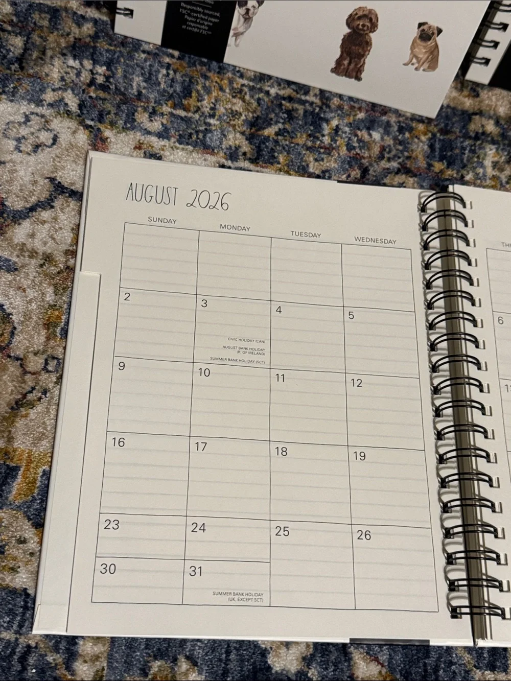 NWT Rae Dunn 2027 Hardback 17 Month Planner Calendar HTF Monthly Weekly Views